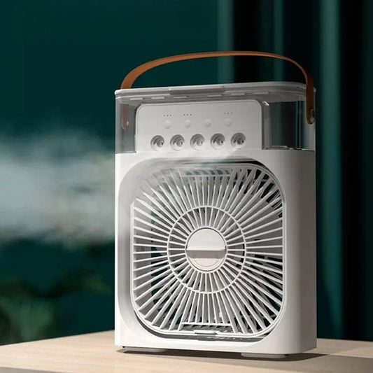 NUBEFRIA KIBLIO – Ventilador Portátil con Humidificador y Luz LED Nocturna
