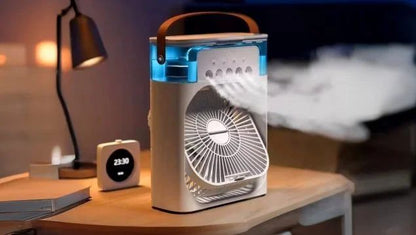 NUBEFRIA KIBLIO – Ventilador Portátil con Humidificador y Luz LED Nocturna