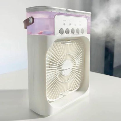 NUBEFRIA KIBLIO – Ventilador Portátil con Humidificador y Luz LED Nocturna