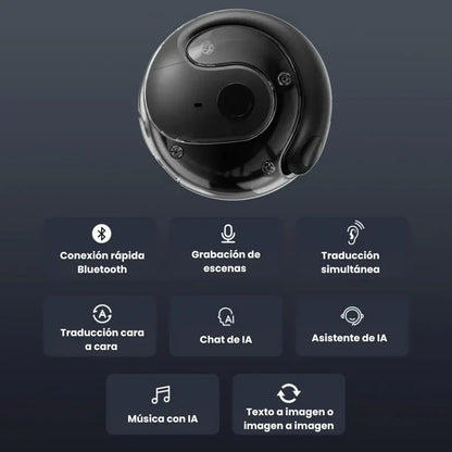 SONIC AI KIBLIO - Auriculares con Traductor e IA